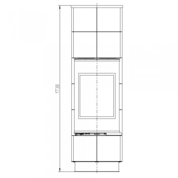 Печь камин Thorma Delia Ceramic Plus Black