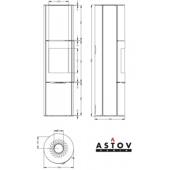 Печь камин Astov R1.0 XXXL