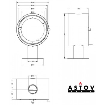 Печь камин Astov D 600