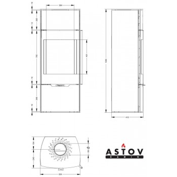 Печь камин Astov F 451 L