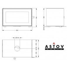 Печь камин Astov КУБ 800 Печь камин Astov КУБ 800