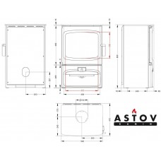 Печь камин Astov Алиса 800 Печь камин Astov Алиса 800