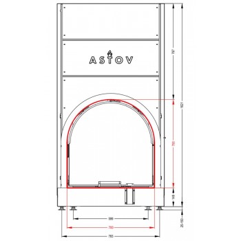 Каминная топка Астов ПСА 7070