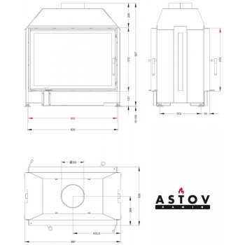 Каминная топка Астов ПТ 800