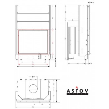 Каминная топка Астов ПС 9074 У