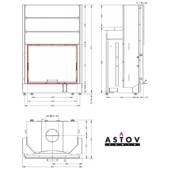 Каминная топка Астов ПС 8063 У