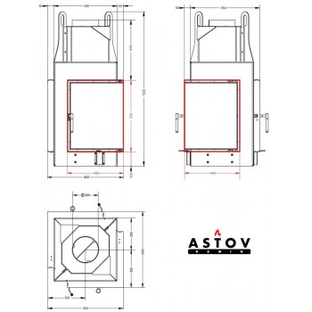 Каминная топка Астов П4С 440
